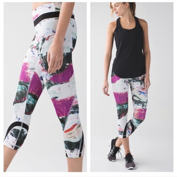 Lululemon Run Inspire Crop Luxtreme Pigment Wave - Picture 2 of 8